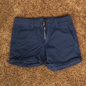 Blue midi shorts